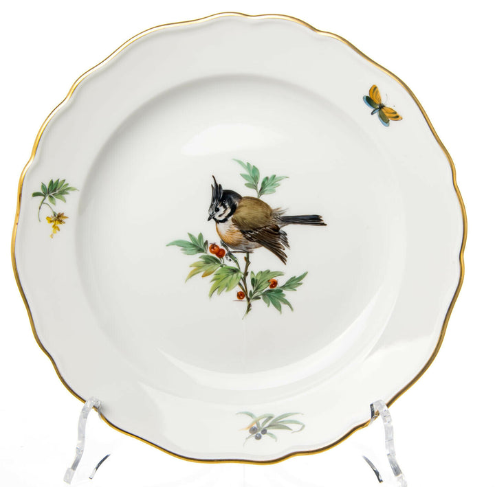 Kuchenteller Meissen Vogel-&Insektenmalerei Meissen Neuer Ausschnitt 1.Wahl 18cm