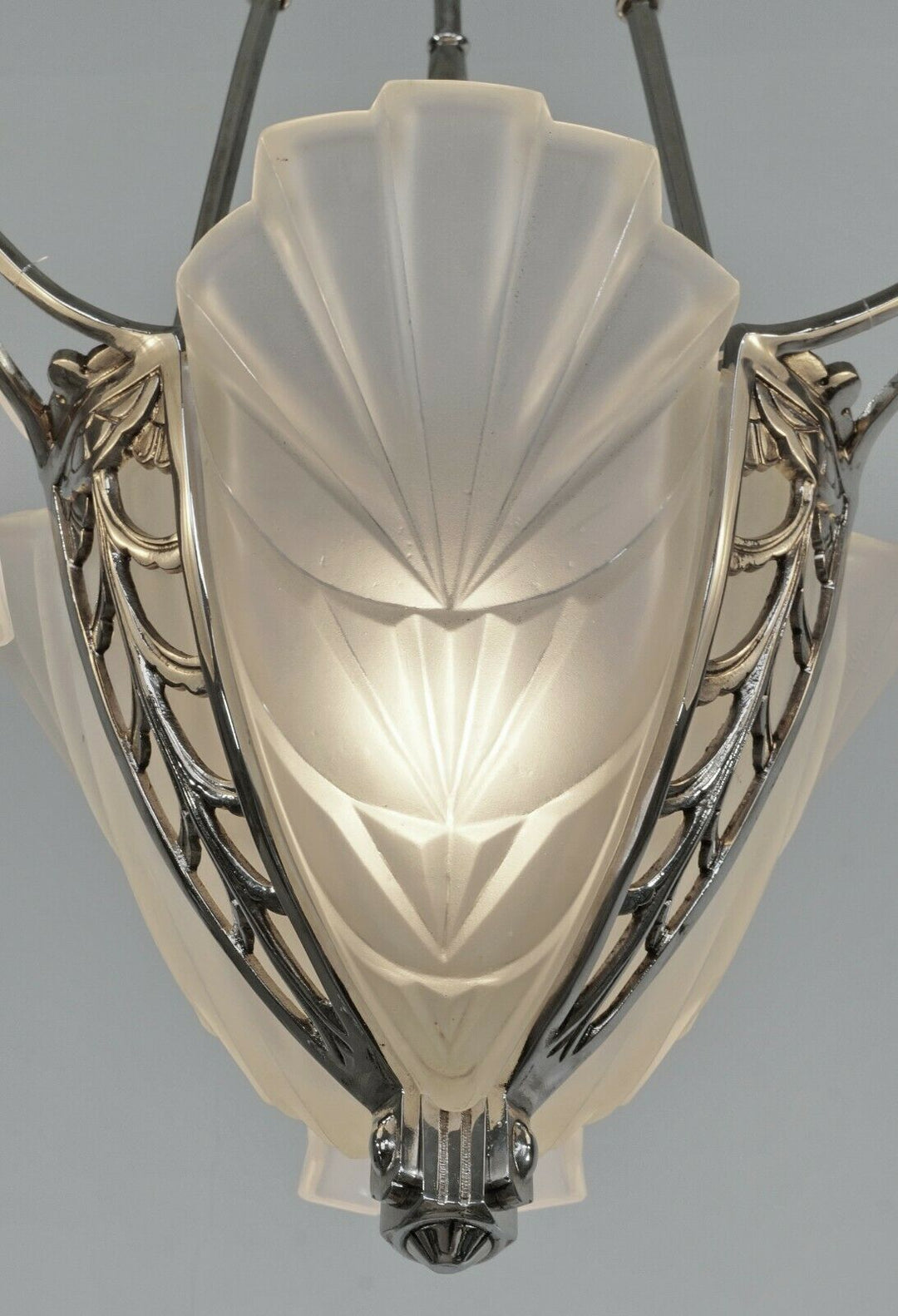DEGUÉ & JAMAIN : FRENCH 1930 ART DECO CHANDELIER ....... lamp muller era France