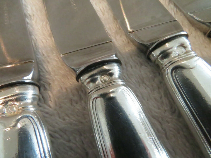 Gorgeous french 950 silver 11 dessert luncheon knives Puiforcat shells