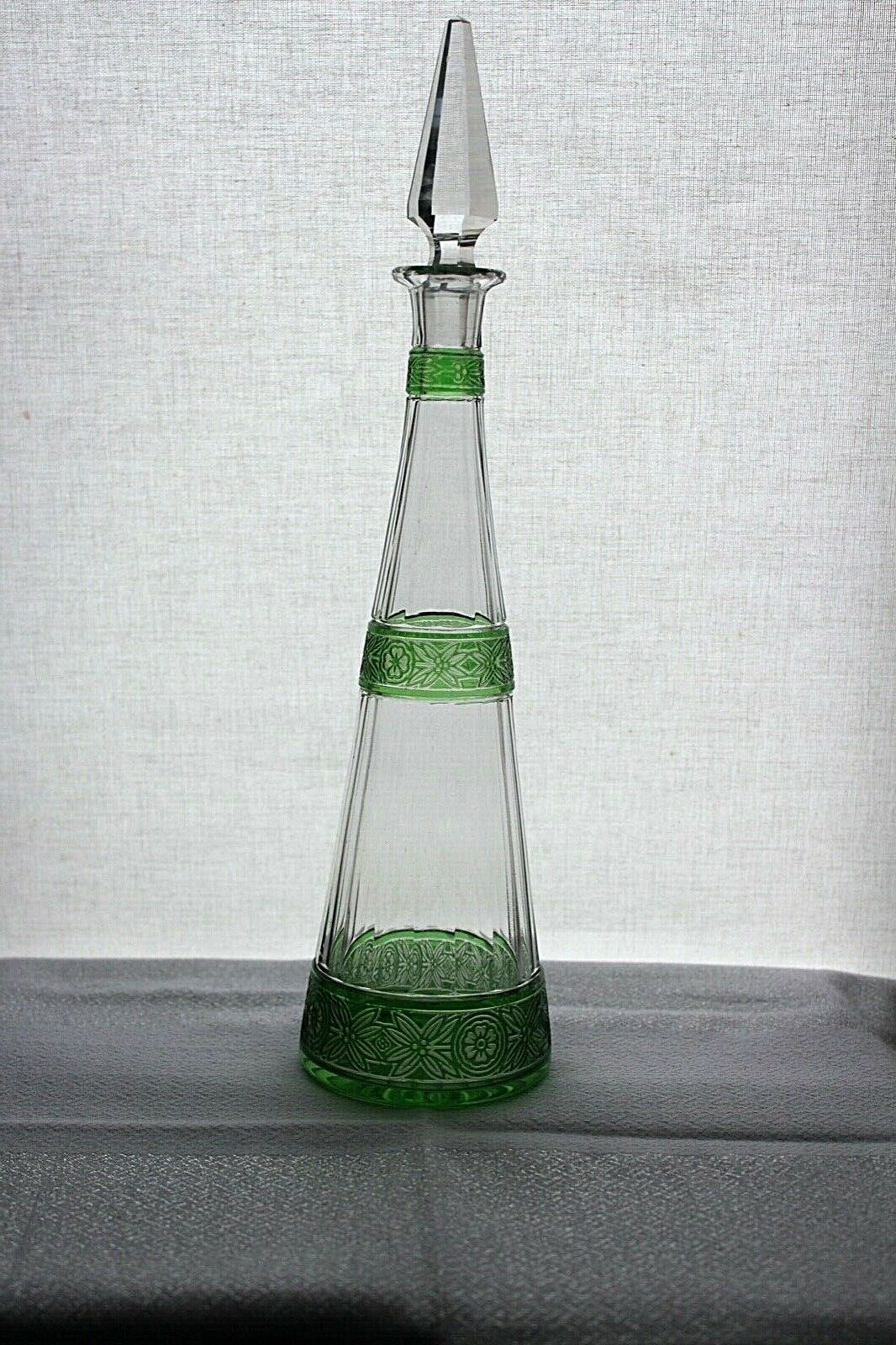 Antique French Baccarat cut crystal stemware decanter set c 1900
