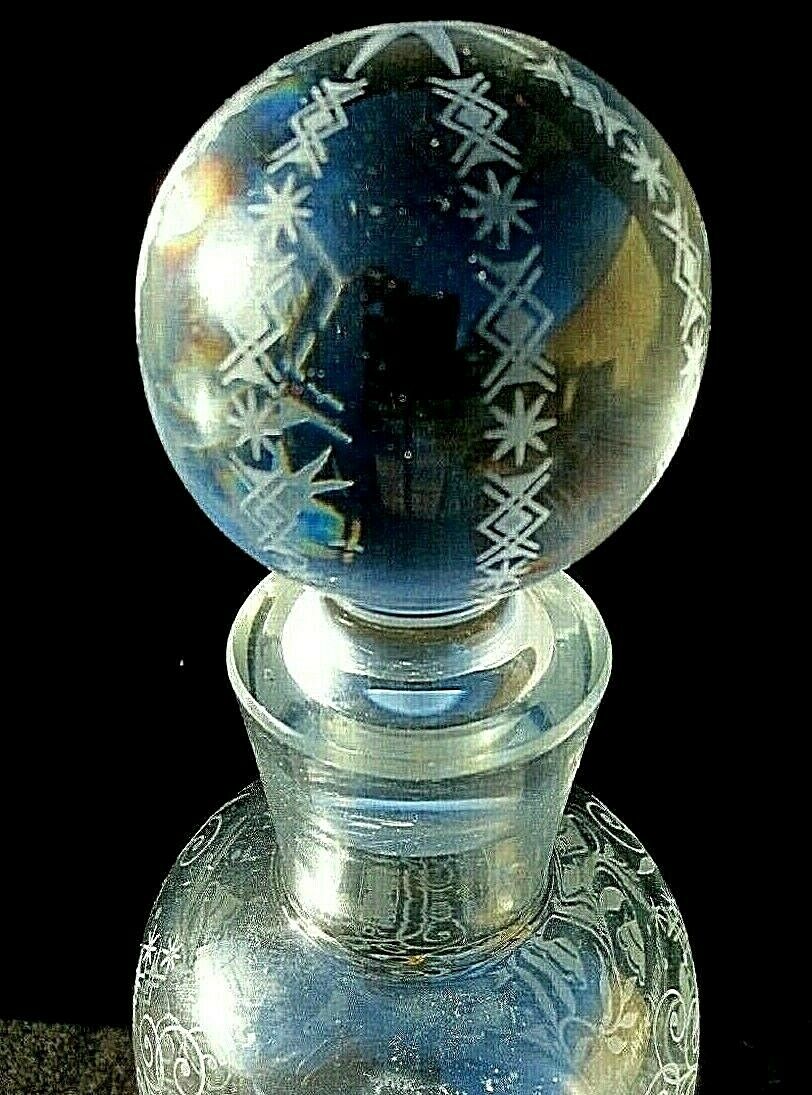 BACCARAT - carafe a whisky " ARGENTINA " CRISTAL - pour Rocher Frères -1943.