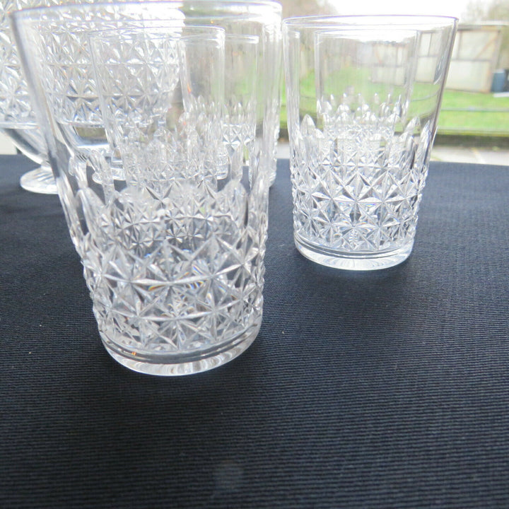service à liqueur 9 verres 1 carafe en cristal taillé de baccarat