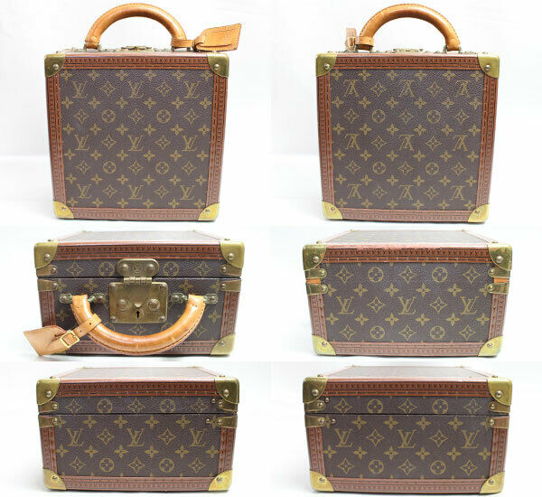 AUTH LOUIS VUITTON Tabor 26 TRUNK HAND BAG HARD CASE CANVAS MONOGRAM