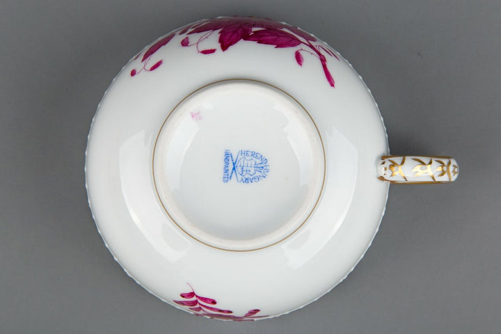 ヘレンド　アポニーピンク　カップ＆ソーサー　6客セット