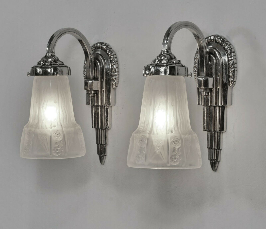 ミューラー兄弟　フランス1930年アールデコ　ウォールランプ