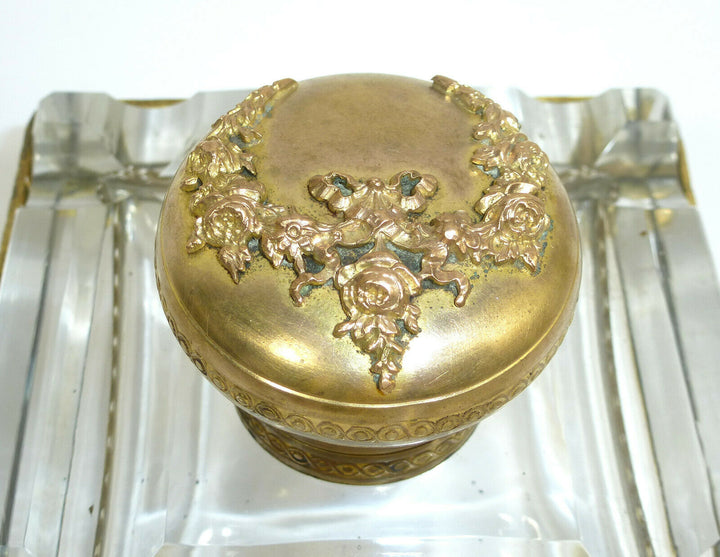 Inkwell Um 1860-1880 France Baccarat Crystal Glass