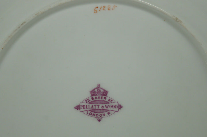 Minton Hand Painted Cherubs Armorial Monogram Turquoise Floral & Gold Plate A