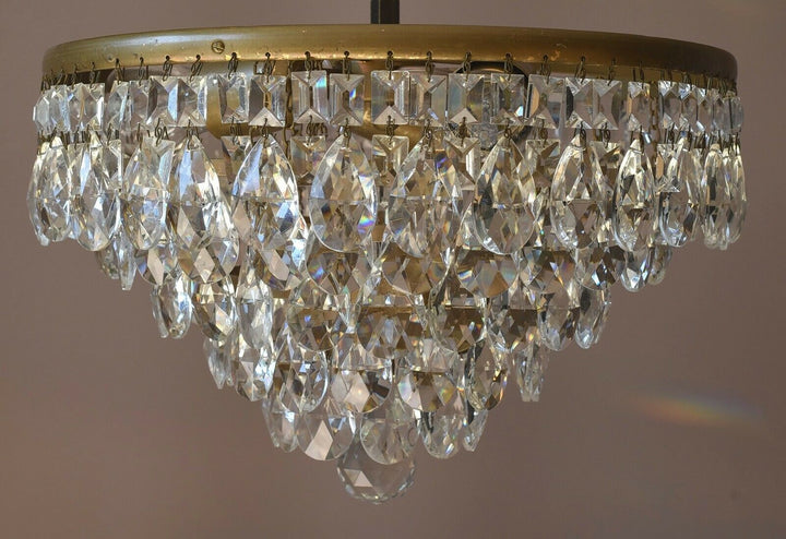 Flush Antique French Vintage Crystal Chandelier Pendant Ceiling Hallway Lighting