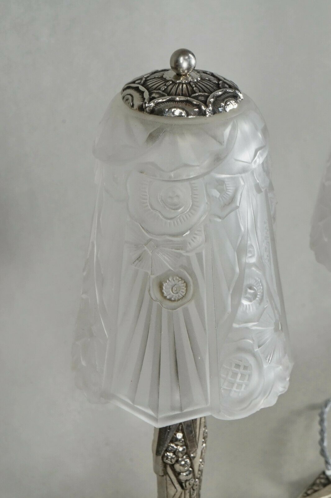 GAUTHIER EJG : pair of FRENCH 1930 ART DECO LAMPS ....... lamp muller era France