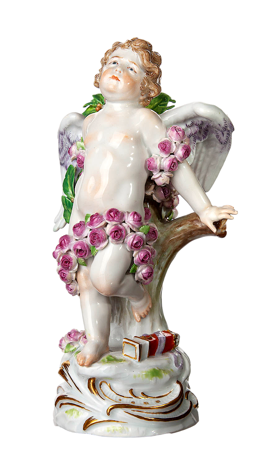 Meissen マイセン ハートをパンクさせているキューピッド フィギュリン Meissen マイセン ハートをパンクさせているキューピッド