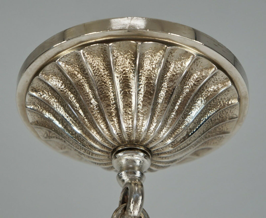 EZAN EJG J.GAUTHIER : LARGE FRENCH OPALESCENT ART DECO CHANDELIER ... 1930 1935