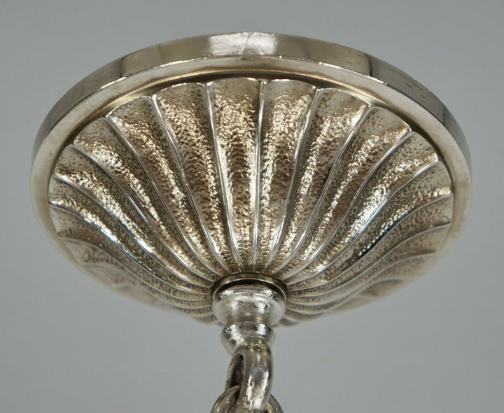 EZAN EJG J.GAUTHIER : LARGE FRENCH OPALESCENT ART DECO CHANDELIER ... 1930 1935
