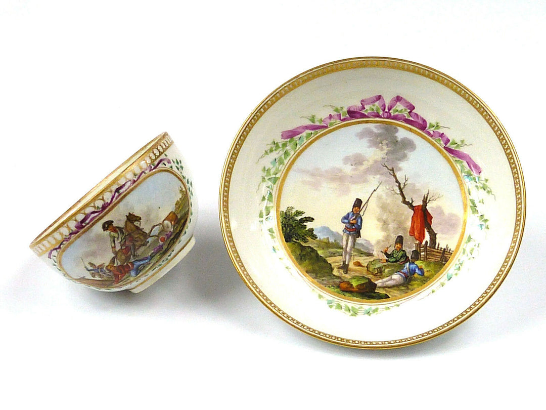 Sammelgedeck - MEISSEN - Bataillen bzw. Schlachten-Szenerien - Marcolini um 1800