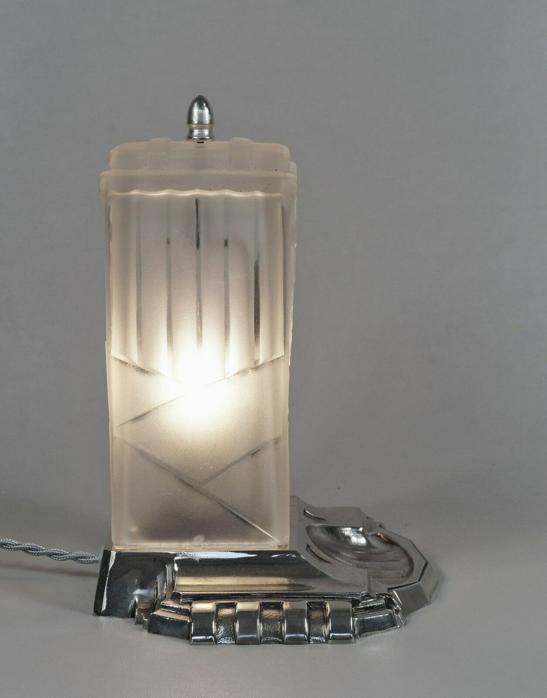 LÉON HUGUE : FRENCH 1930 ART DECO LAMP ......... degué daum era France veilleuse
