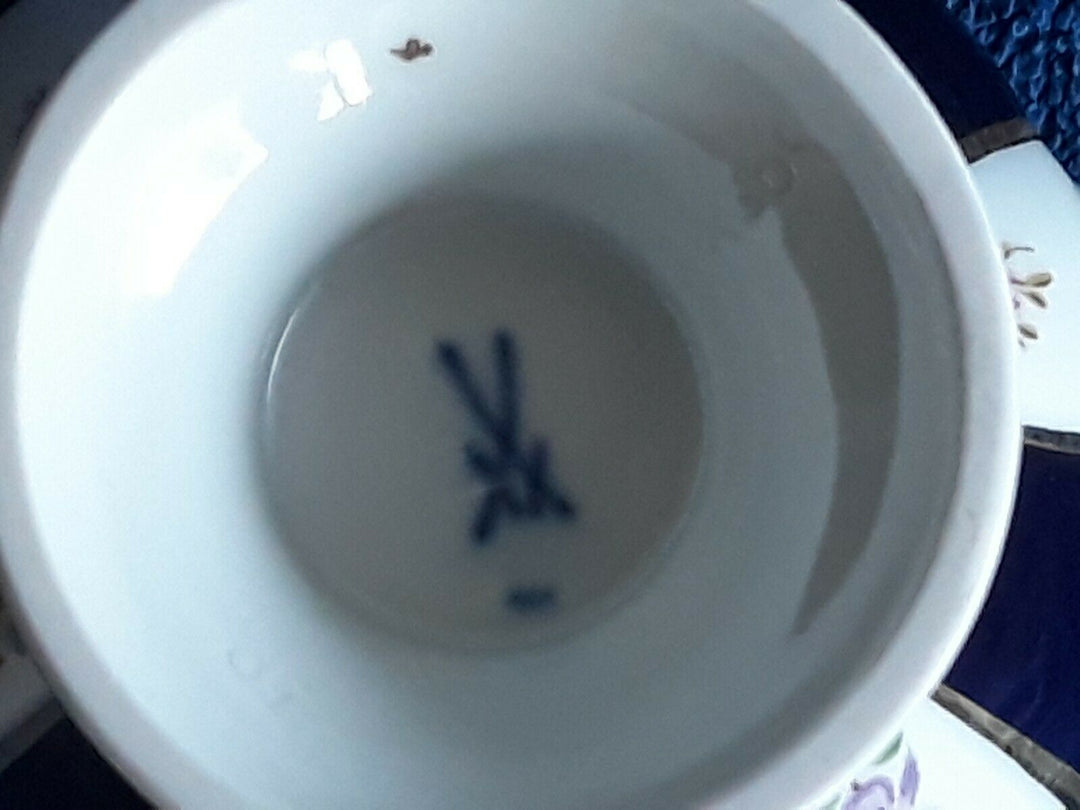 Sehr schöne Meissen Zuckerdose X-Form Kobaltblau - Selten-