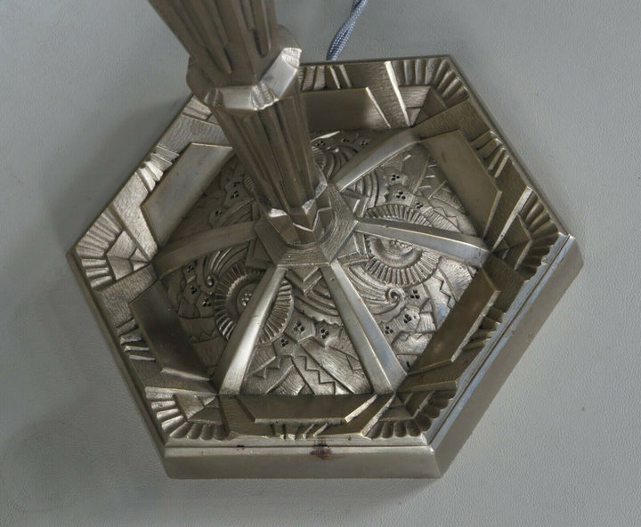 MAYNADIER & MULLER : large French 1930 art deco lamp ..... daum era france