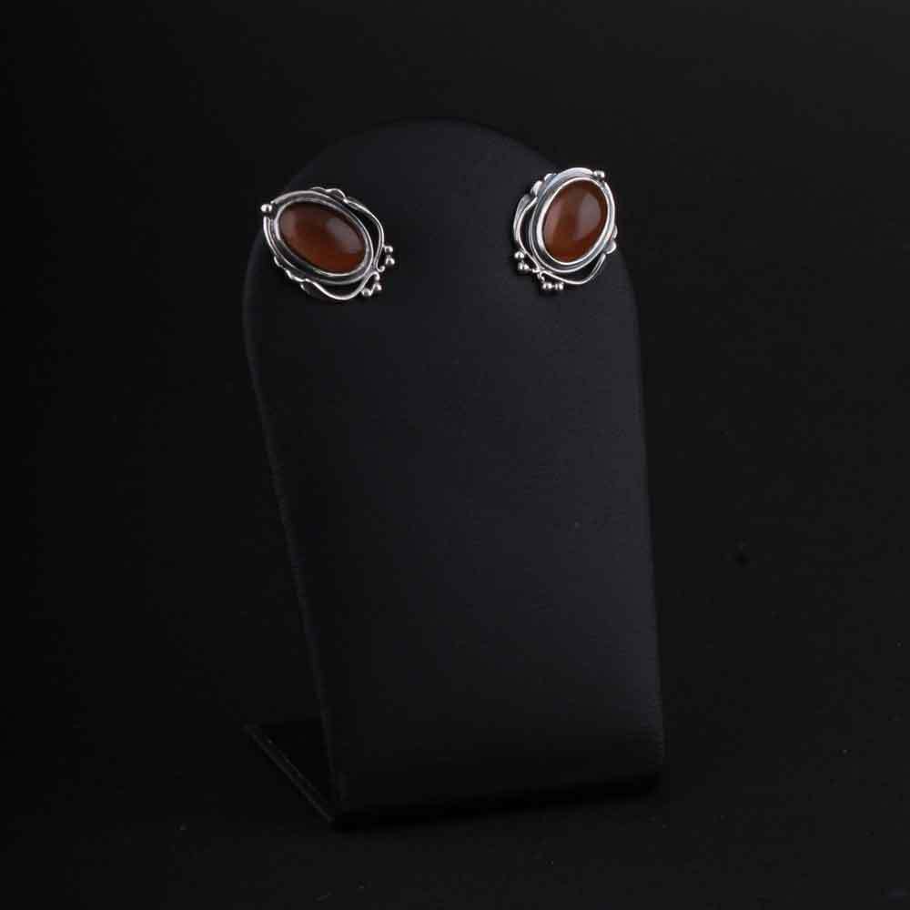 GEORG JENSEN Sterling Ear Clips Of The Year 2017 with Smokey Quartz. VERY RARE