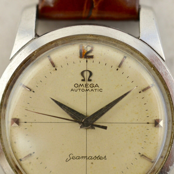 C.1956 ヴィンテージ オメガ シーマスター 自動式 腕時計 型番 2846/2848-18 Cal.500 スチール製