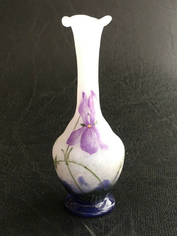 ドーム兄弟（ドームナンシー）スミレの花のくびれ型花瓶