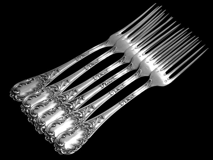 Puiforcat Fabulous French Sterling Silver Flatware Set 60 pc Rococo w/boxes