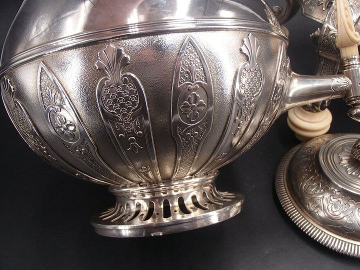 CARDEILHAC RARE SAMOVAR FONTAINE A THE REGENCE EN ARGENT MASSIF POINCON MINERVE
