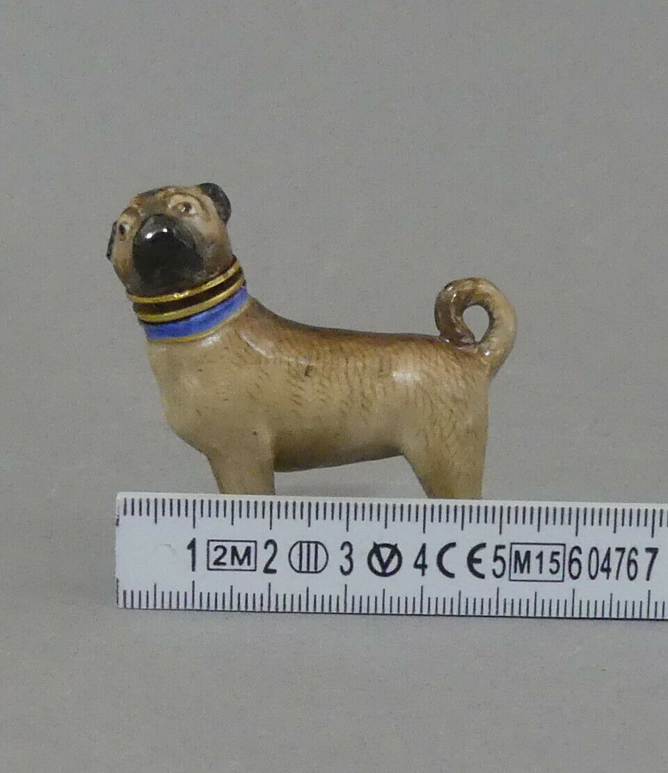 ⚔ Meissen Figur Parfümflakon Mops als Flakon seltenes Sammlerobjekt
