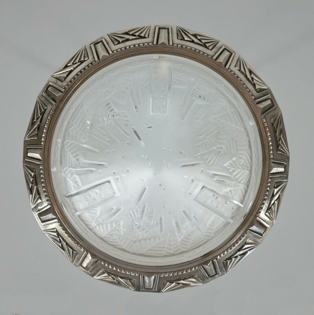 MAYNADIER & MULLER : FRENCH 1930 ART DECO CHANDELIER lamp pendant degué era