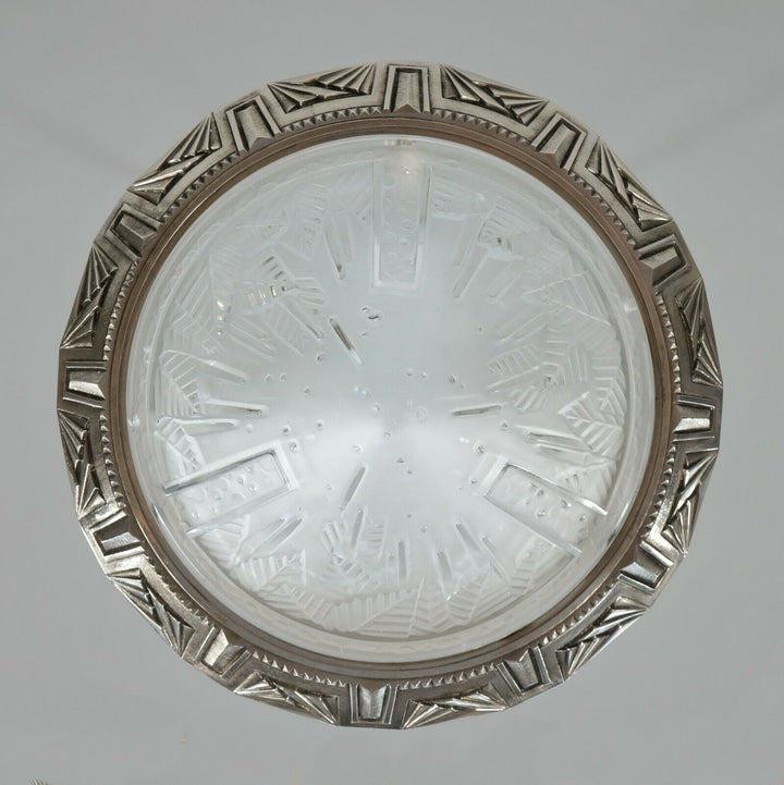 MAYNADIER & MULLER : FRENCH 1930 ART DECO CHANDELIER lamp pendant degué era