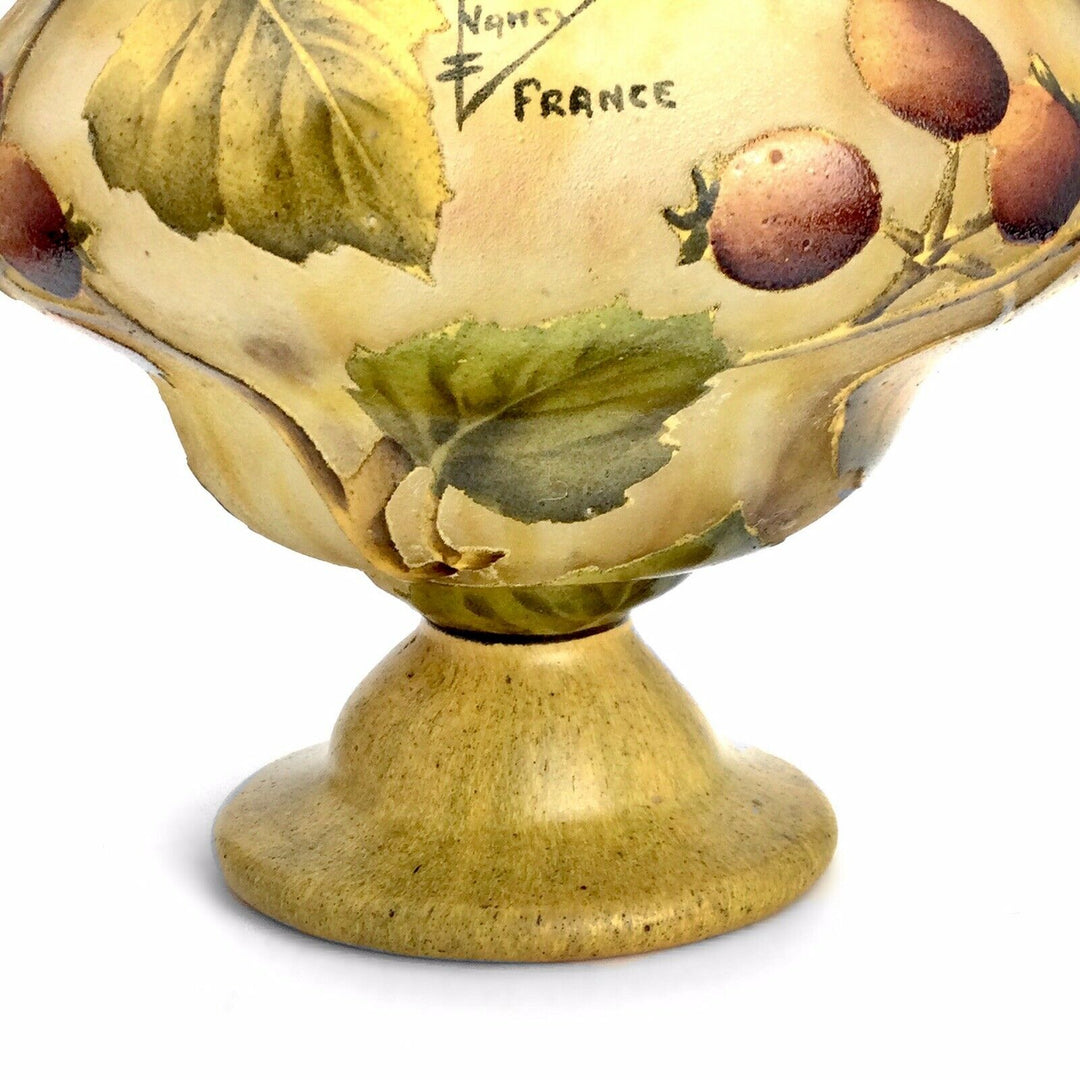 DAUM NANCY VASE POMME D‘API UM 1910