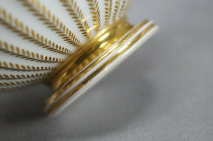 Authentic Sevres Gold Gilt Laurel Leaves Empire Form Tea Cup & Saucer Circa 1822