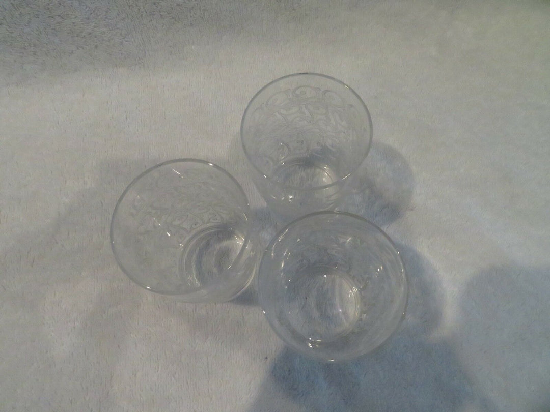 3 gobelets à vin cristal Baccarat Rohan crystal wine goblets jl