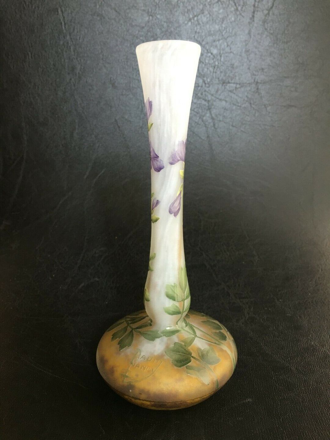 ドーム兄弟(DAUM NANCY)大根の花のくびれ型花瓶 1900年代
