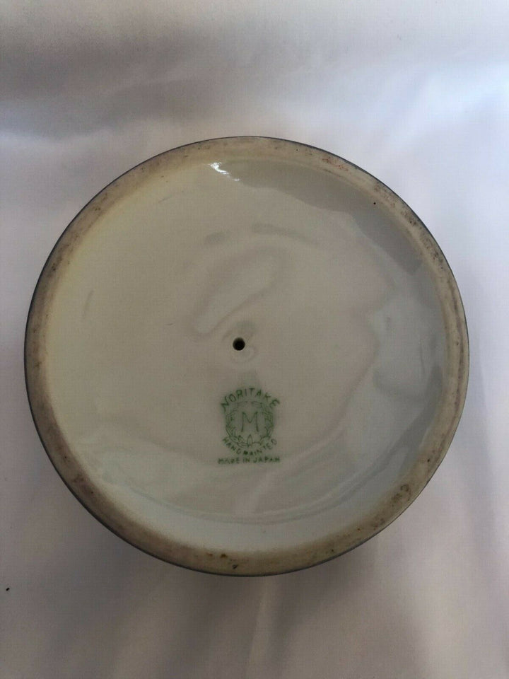 オールドノリタケ　デコレディ　女性の置物（小物入れ）