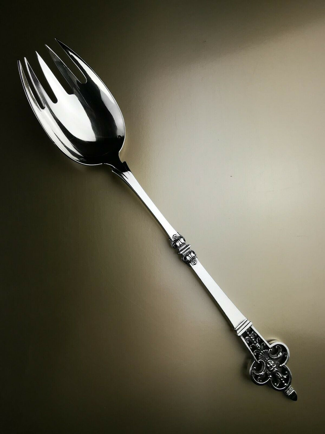 CARDEILHAC - Renaissance Mascaron service spoon French antique silver Minerve