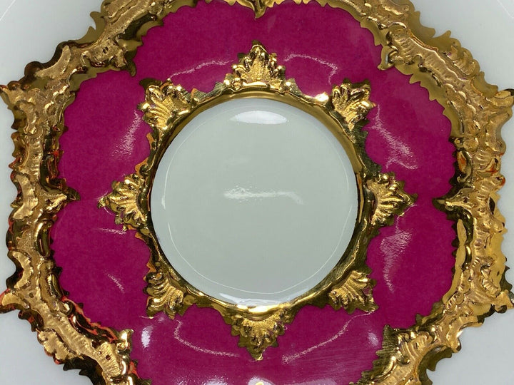 MEISSEN MOKKA GEDECK 2-TLG TASSE UT B-FORM WEINROT ROT BORDEAUX VIEL GOLD Nr.4