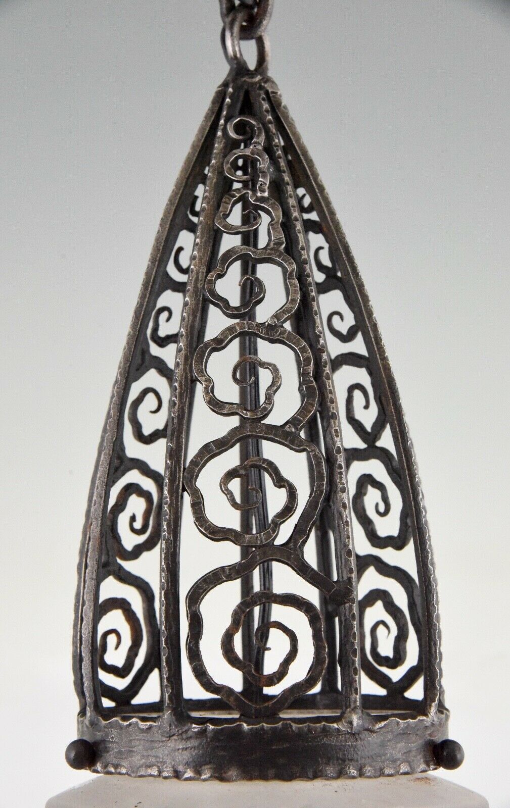 ミューラー兄弟　アールデコ　ホールランプ　孔雀