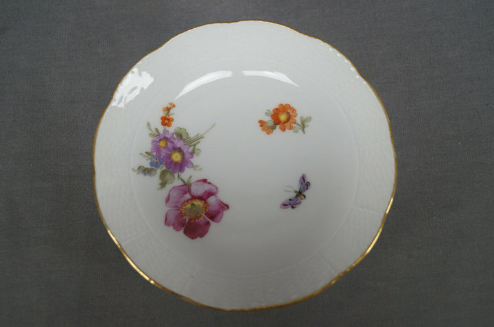 KPM Berlin Hand Painted Dresden Floral Butterfly & Gold Tea Cup & Saucer B