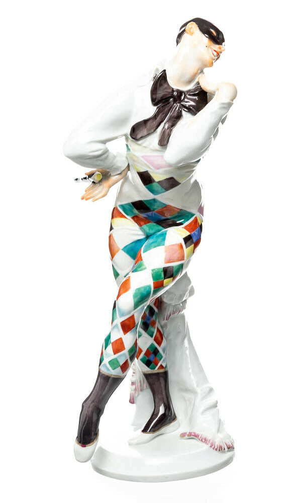 マイセン人形　題名『道化師の踊り子』　ショイリッヒデザイン