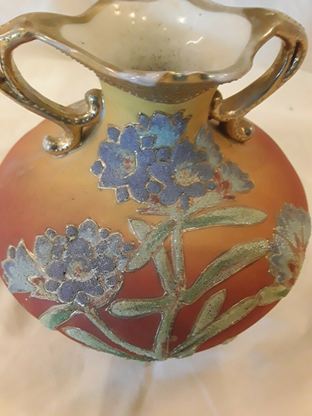 オールドノリタケ　コラレン　花瓶　1909年