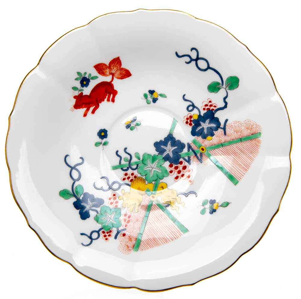 マイセン　カップ＆ソーサセット　飛ぶ狐とリス　ノイエアウスシュニット　ケンドラー