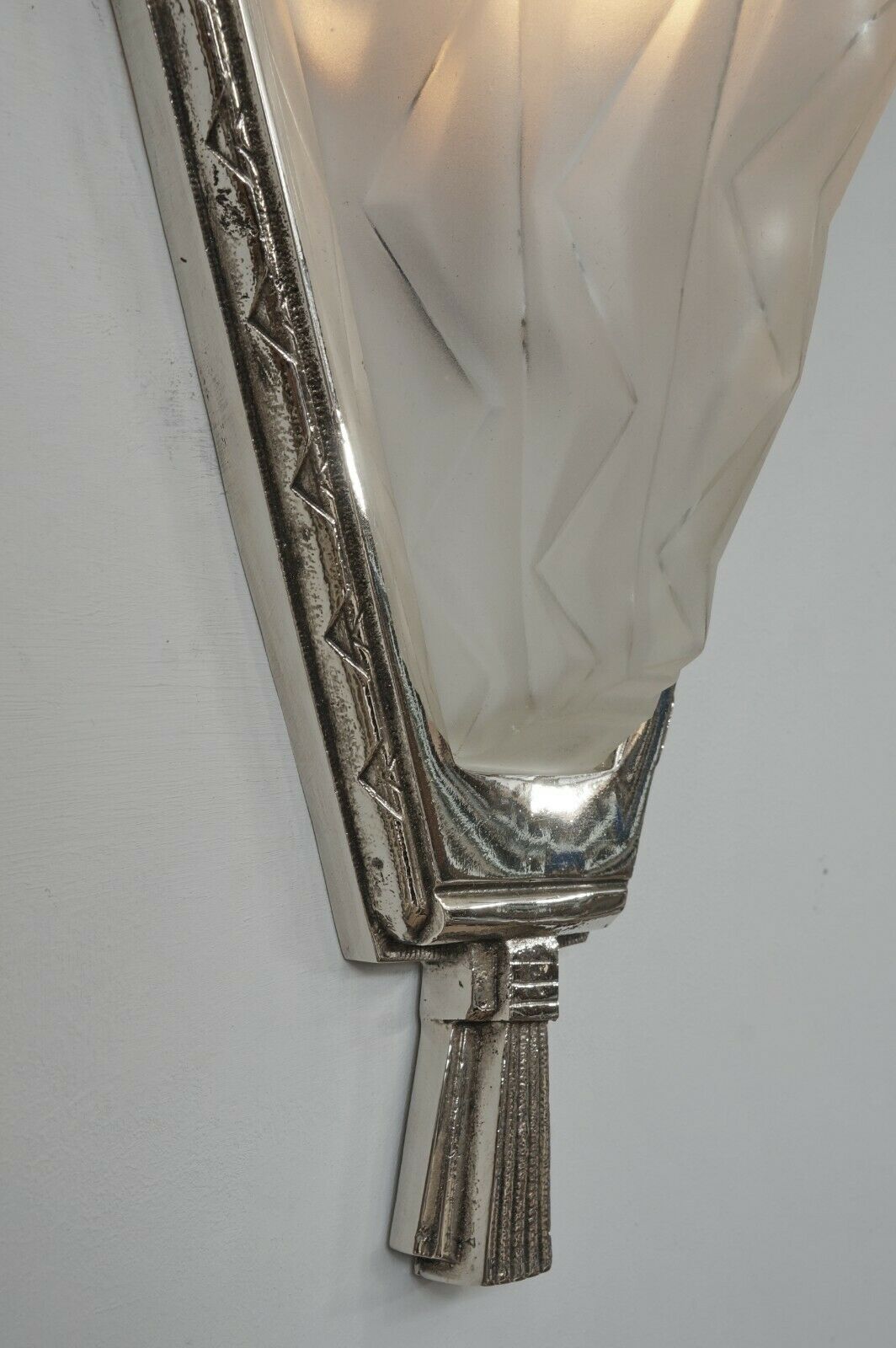 デュゲ　1930年フランス アール・デコ　ウォールスコーン　大型ペア