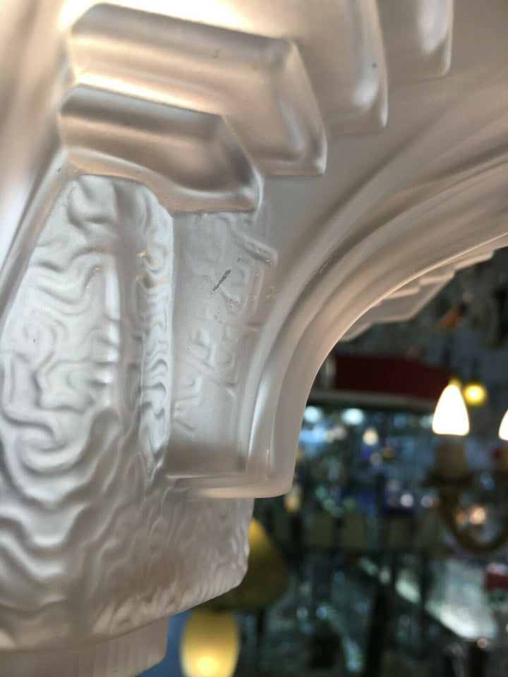 Lustre 3 tulipes et 1 vasque signé Muller & Frères