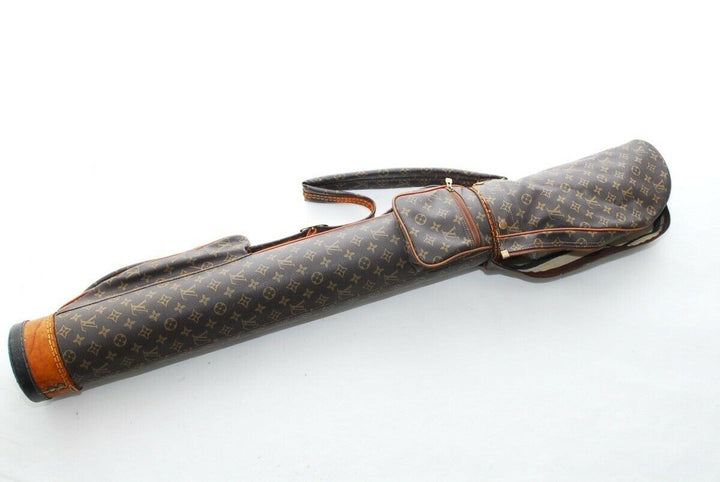 AUTH LOUIS VUITTON GOLF CLUB BAG MONOGRAM LEATHER VINTAGE