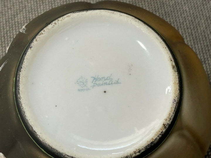 Antique Noritake Nippon Morimura Porcelain Moriage Humidor Flowers & Butterfly