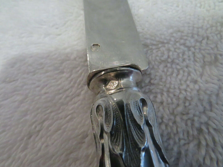 Gorgeous & rare french 950 silver 6 fruit knives Louis XVI st Russian Puiforcat
