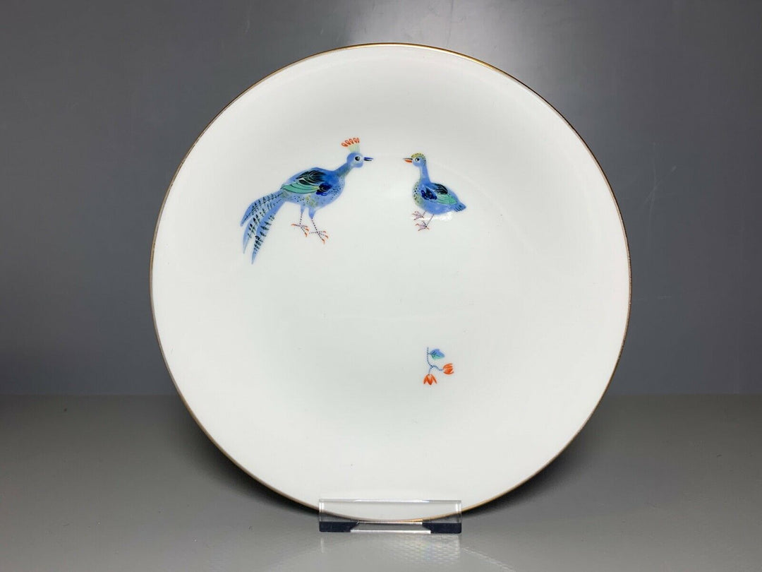MEISSEN GEDECK 3-TLG TASSE UT TELLER TAUBEN PFAUE VÖGEL HEINZ WERNER 1.WAHL Nr.2