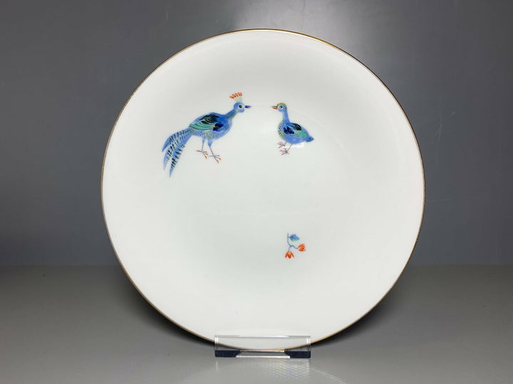 マイセン(Meissen)、鳩と孔雀、プレート＋カップ＆ソーサー