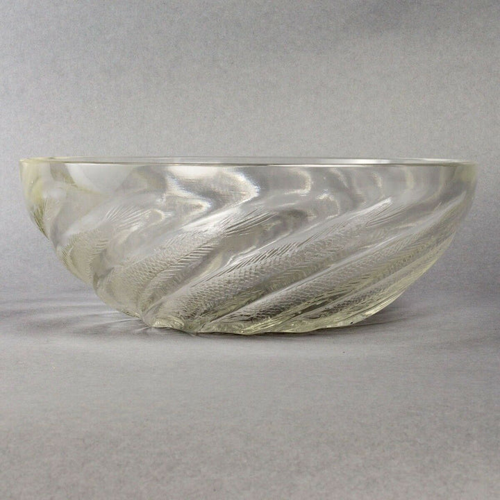 Coupe Poissons Verre Blanc René Lalique R.Lalique Clear Glass Bowl Fishes