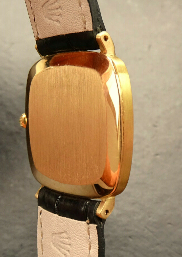 Rolex Cellini ♛ Diamond 4084 Yellow Gold 18K 750 Vintage Luxury Men's Watch 1980