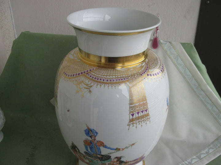 Schöne große Meissen Boden-Vase in Dekor 1001 Nacht